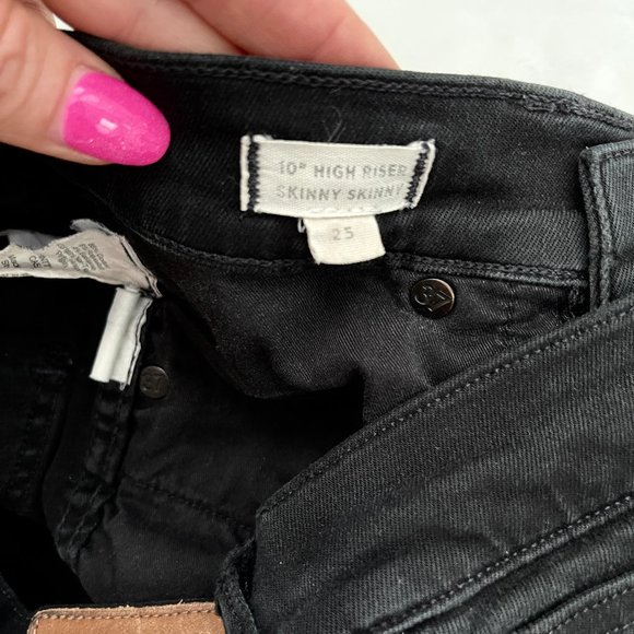 Madewell high rise skini skini black jeans 25 - Picture 3 of 11